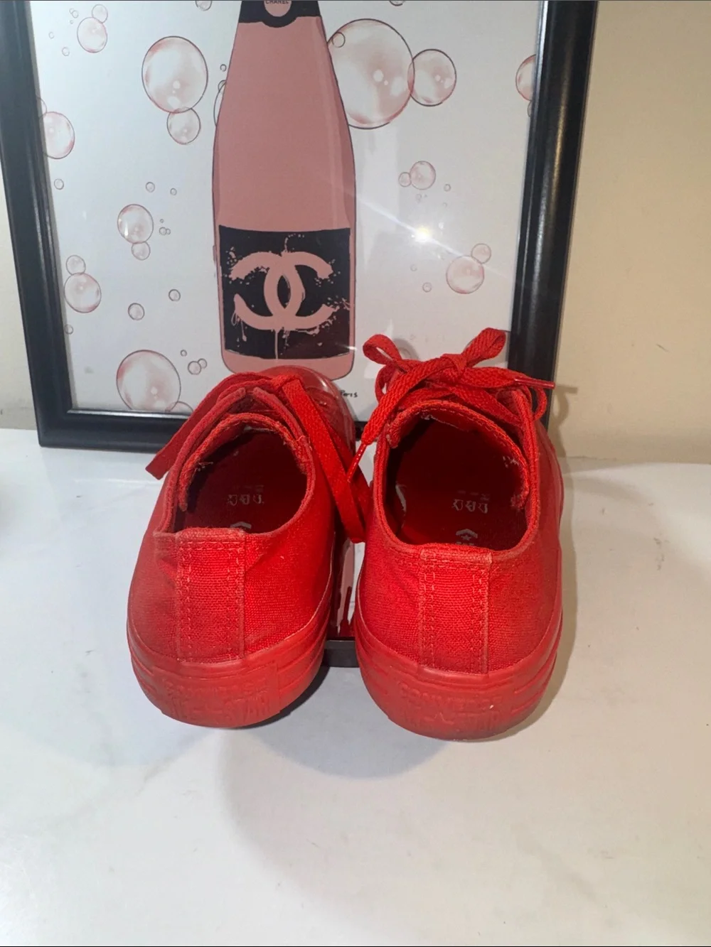 Converse All Star Unisex All-Red Low Top Canvas Sneakers - Men’s 6 or Women’s 8